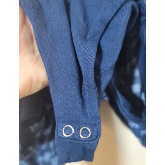 Draper James RSVP Body Suit Blouse XXL Floral Button Ruffle Sleeve Boho Prairie - Picture 10 of 13